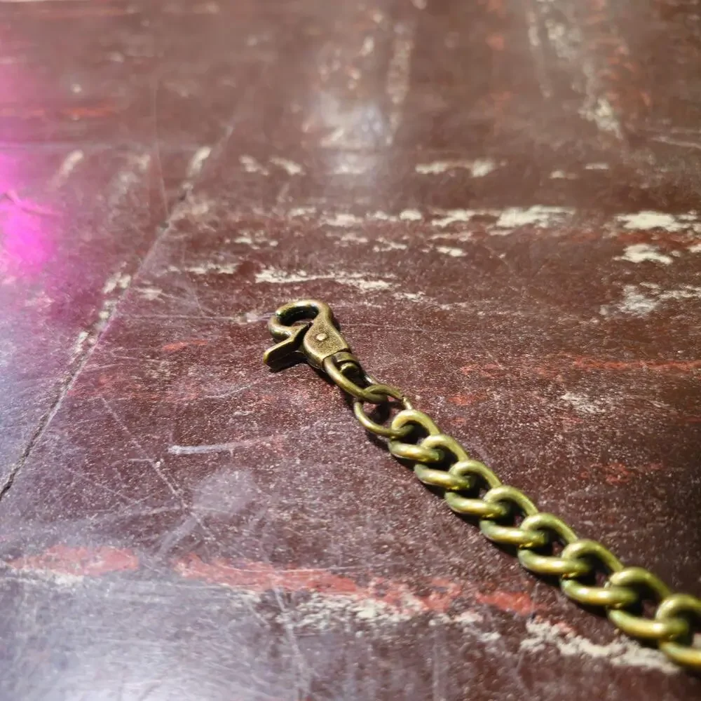 Wallet Chain y2k Curb Link Biker Antique Brass